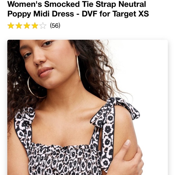 DVF for Target - Smocked Midi Tie-Strap Dress - Picture 2 of 8